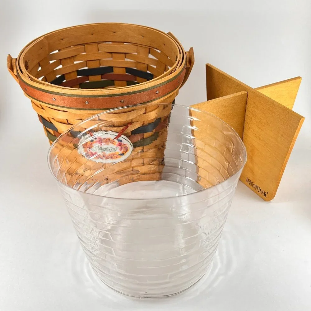 Vtg Longaberger Basket Maple Leaf Shades of Autumn Divider Protector 90s